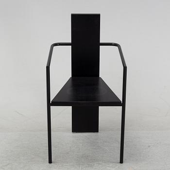 A 'Concrete' armchair by Jonas Bohlin for Källemo, designed 1980.