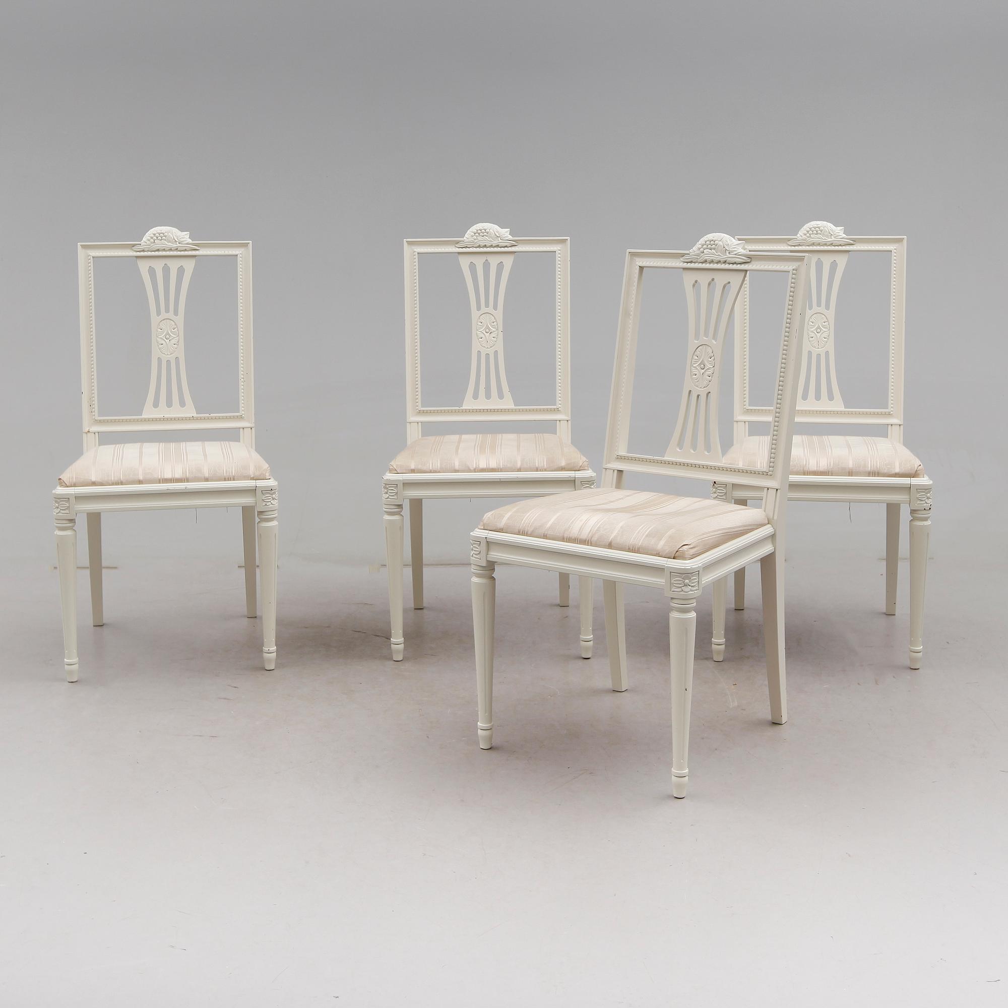 STOLAR, 4 st, gustaviansk stil, 1900-talets första hälft.