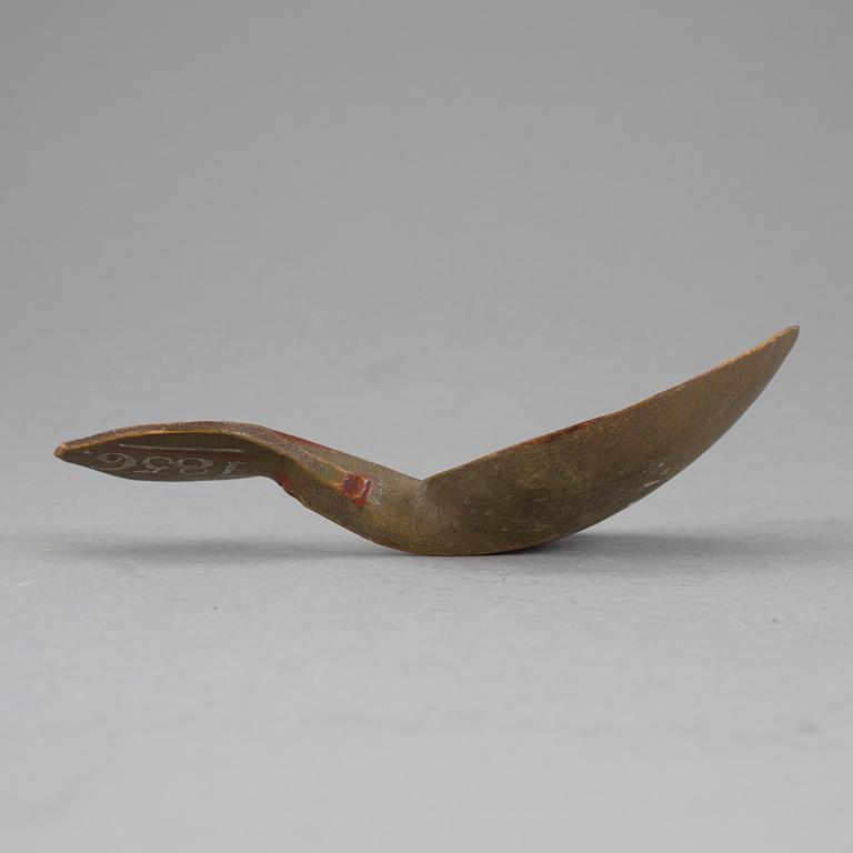 BRÖLLOPSSKED, allmoge, friargåva, tillskriven Pehr Schenler, Norrala, Hälsingland. Daterad 1856.