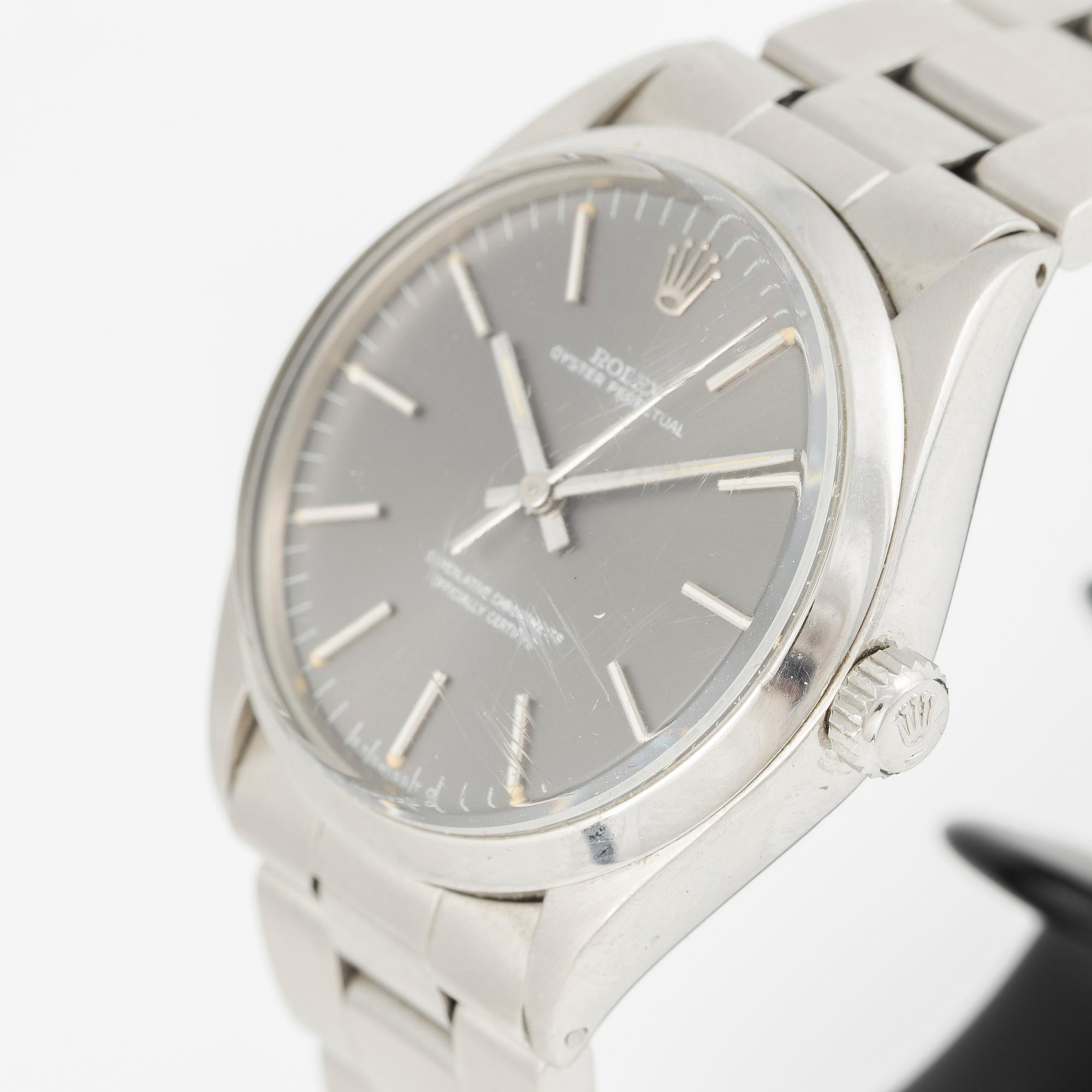 Rolex, Oyster Perpetual, "Sigma Dial", wristwatch, 34 mm.