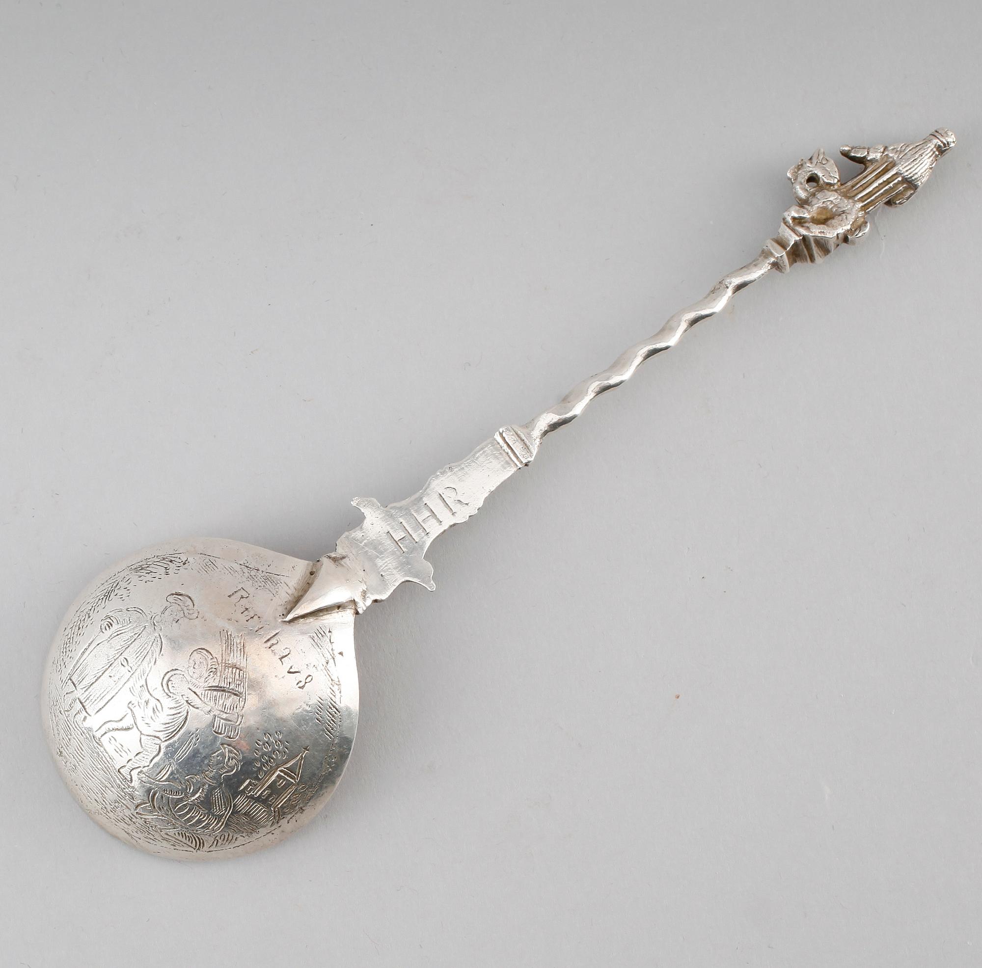 SKED, silver, Nederländerna, möjligen 1800-talets andra hälft. Vikt ca 49 gram.
