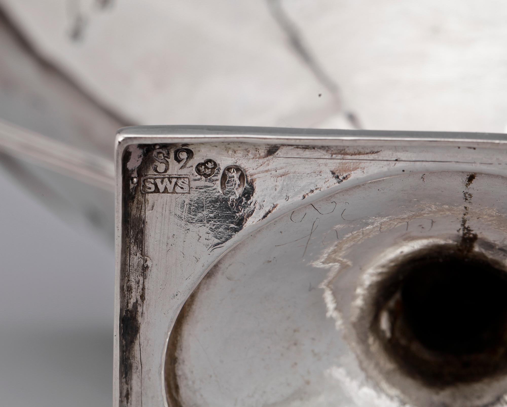 SOCKERSKÅL, silver, Stephan Westerstråhle, Stockholm år 1800. Ca 123 gram.