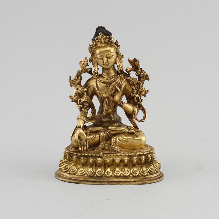 FIGURIN, förgylld brons, orientalisk, 1800/1900.