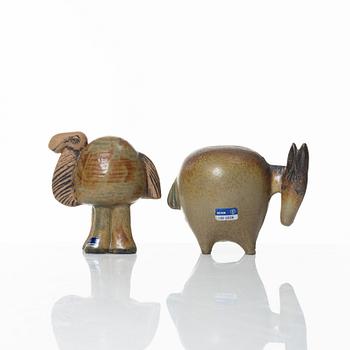 Lisa Larson, two stoneware figurines, Gustavsberg.