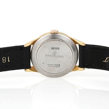 HERRARMBANDSUR, stål, Breitling, Geneve.