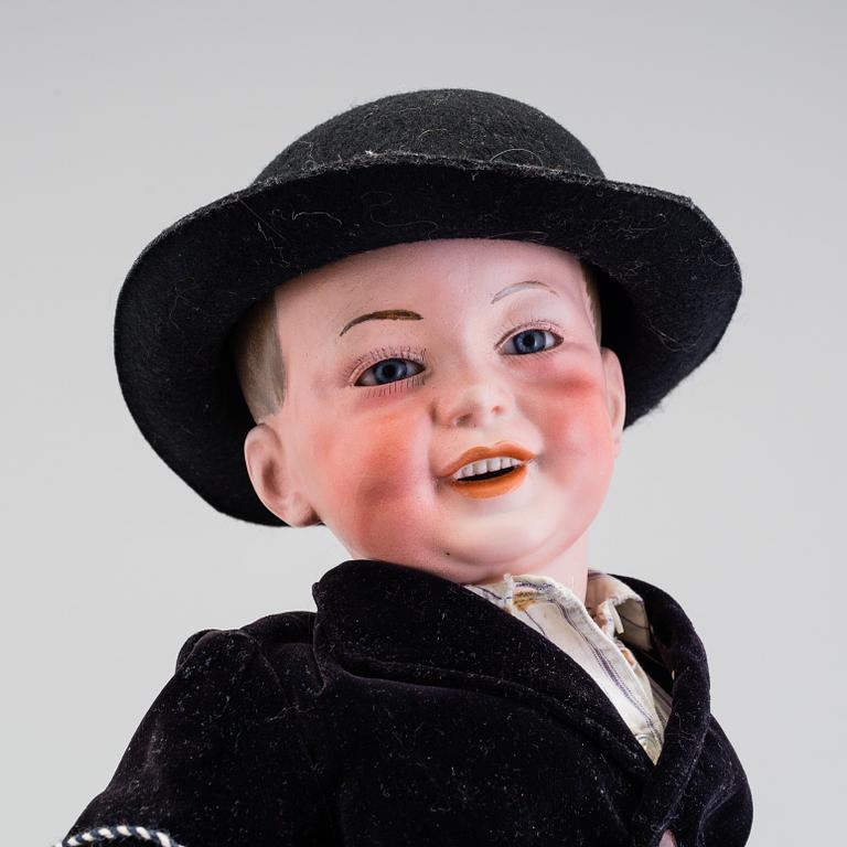 A bisque head boy doll, SFBJ 227 Paris.