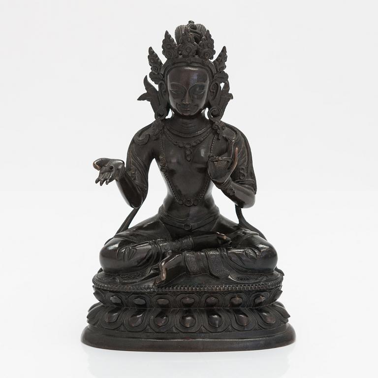 Krönt gudom, brons. Qingdynastin, 1700-tal.