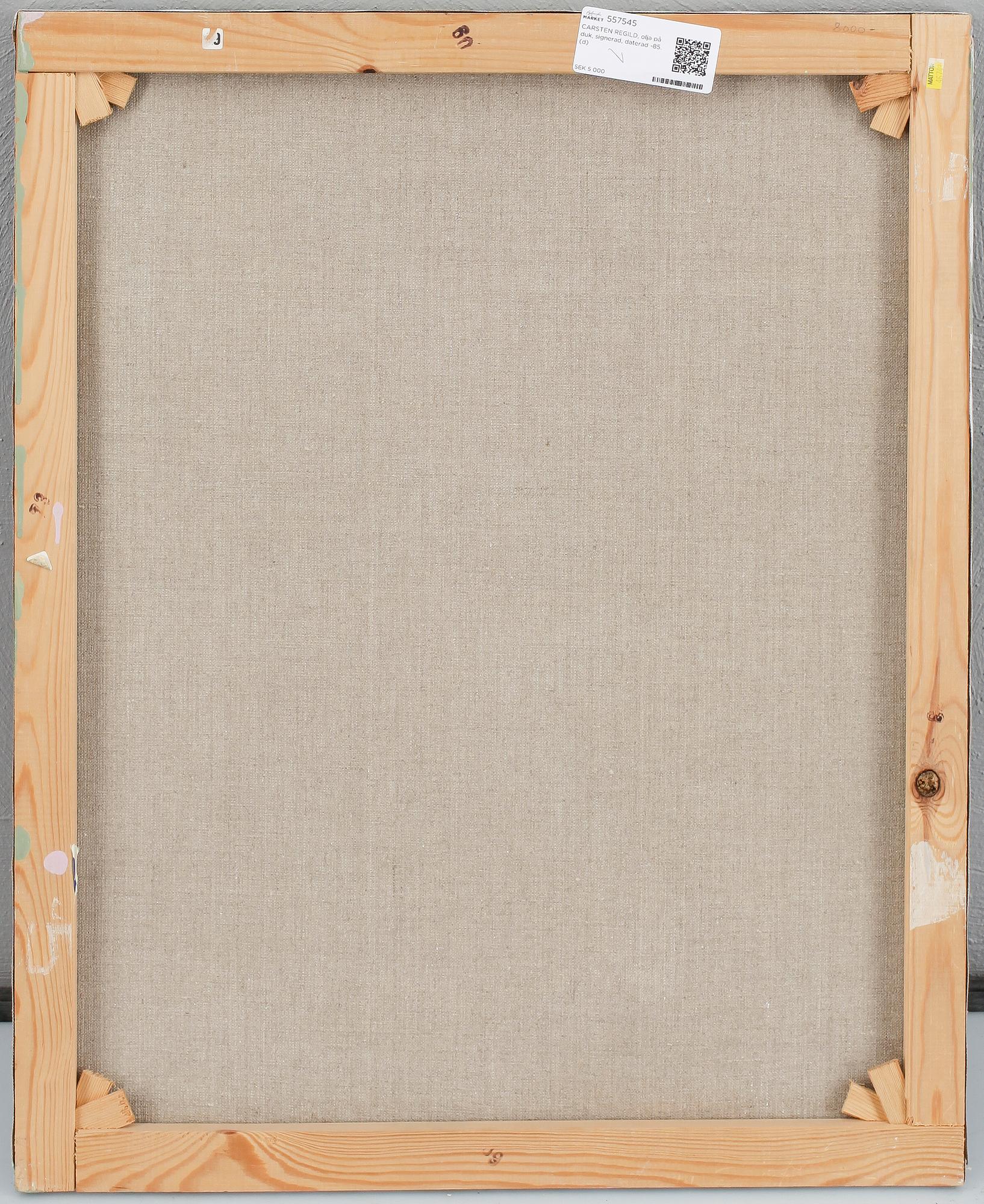 CARSTEN REGILD, olja på duk, signerad, daterad -85.