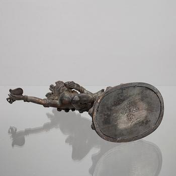 SKULPTUR, patinerad mässing, Tibet 1900-talets senare hälft.