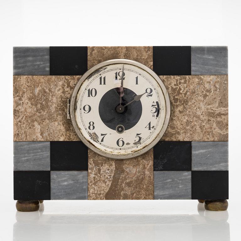 Pöytäkello, art deco, 1920/30-luku.