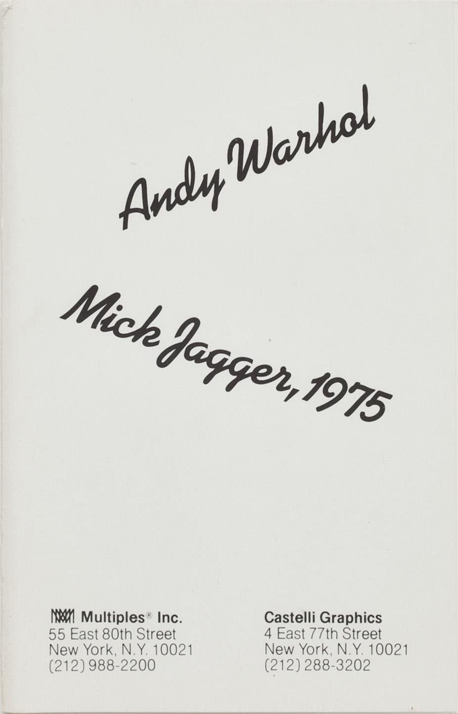 ANDY WARHOL, efter, 10 st, färgoffsettryck,"Mick Jagger" Castelli Graphics, 1975.