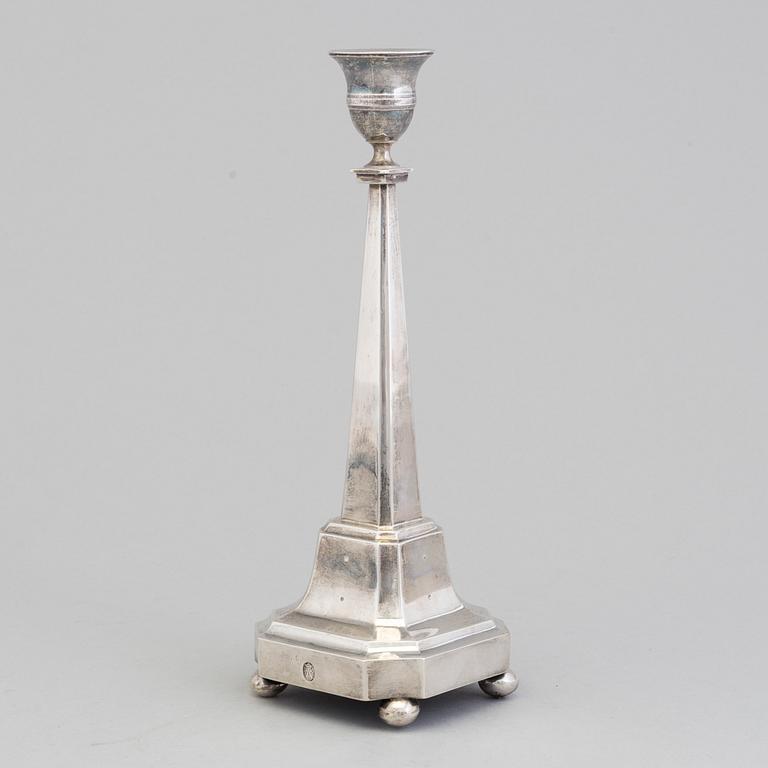 PEHR ZETHELIUS, a silver candlestick, Stockholm, 1799.