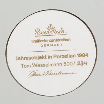 TOM WESSELMAN, porslin, Rosenthal, numrerad 234/500.