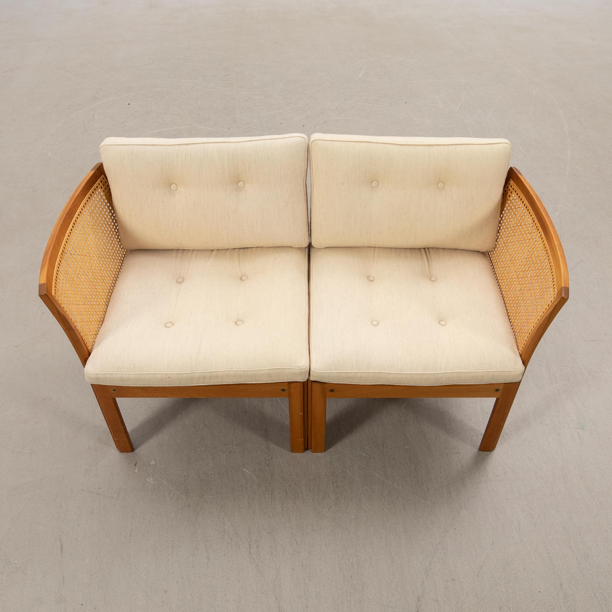 Illum Wikkelsoe, sofa, two-seater, "Plexus", Silkeborg, Denmark, 1970s.