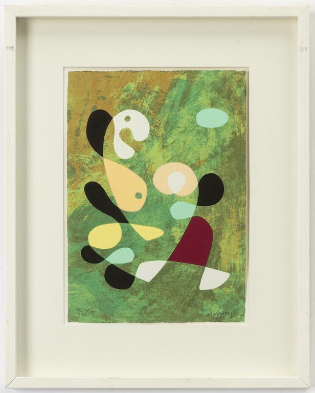 Pierre Olofsson, five colour lithographs.