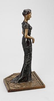 OKÄND KONSTNÄR, skulptur, brons, monogramsign o dat 1972.