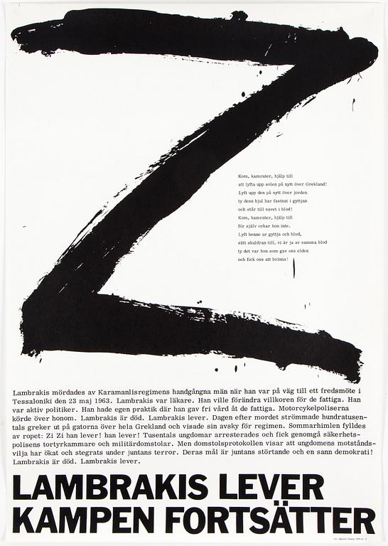 11 posters with political messages, mostly from Sweden, 60/70 s.