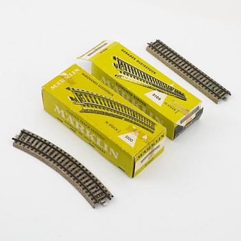 Märklin, railway tracks, gauge H0, partly in box.