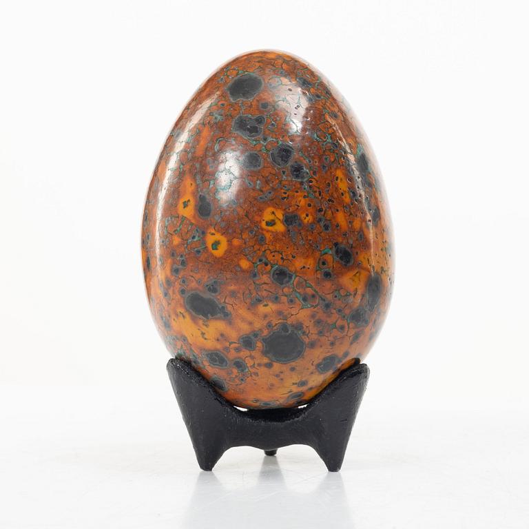 Hans Hedberg, a faience egg, Biot, France.