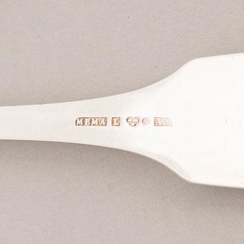 A 30-piece set of 'Torne River Valley' silver cutlery with engraved floral decoration, Sweden 1976-97.