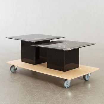 Satsbord, 2 delar, marmor, 1990-tal.