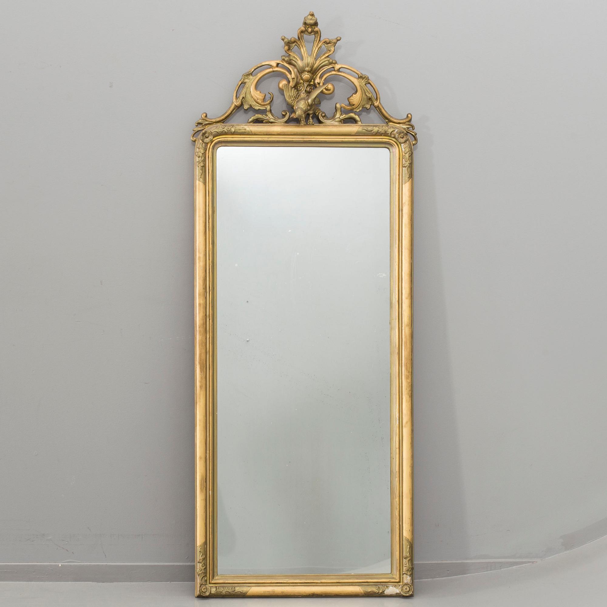 SPEGEL med KONSOLBORD, nyrokoko, 1800-tal.