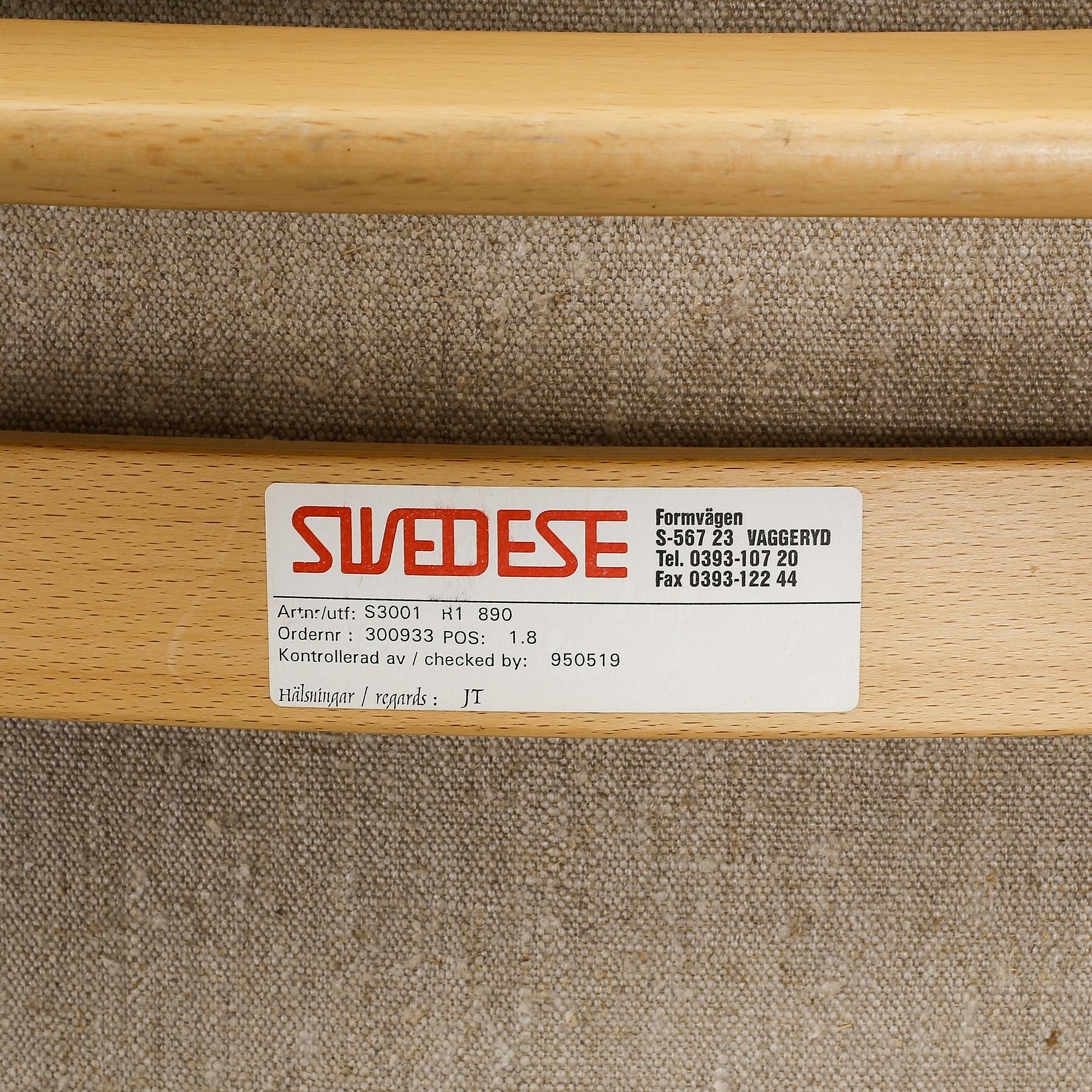 FÅTÖLJ med FOTPALL "Lamino", Yngve Ekström, Swedese, 2000-tal.