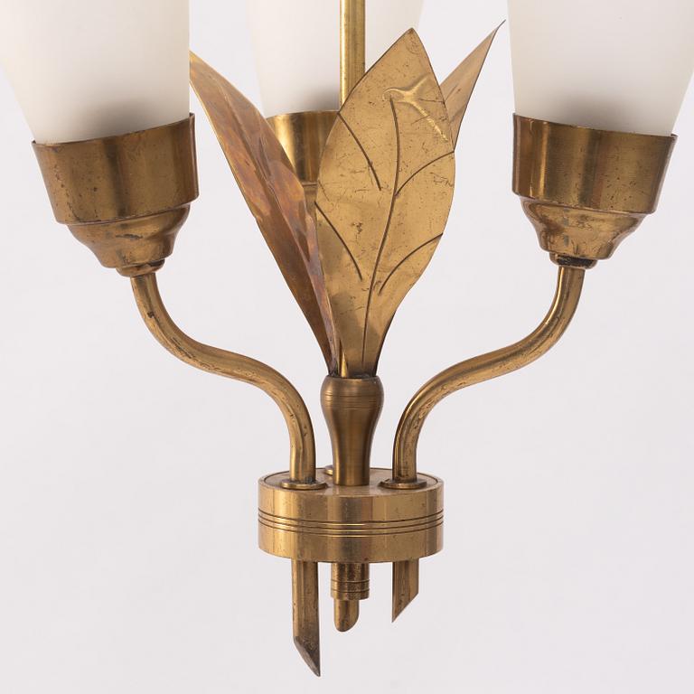 Edvard Hagman AB, a Swedish Modern ceiling lamp, 1940's/50's.