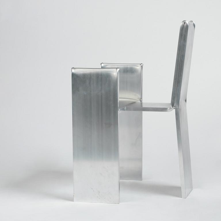 David Taylor, stol, unik, "Aluminium Chair", egen studio, Sverige 2021.