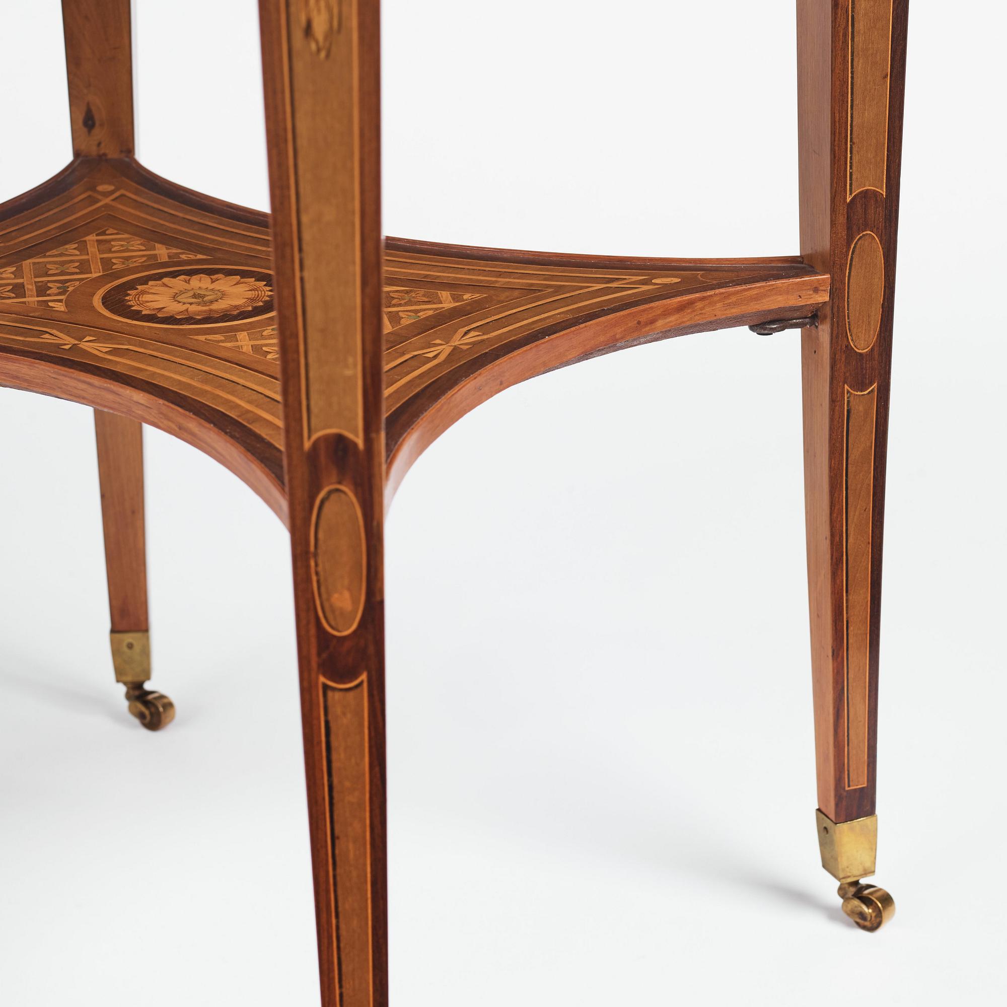 A Gustavian Tea table, by Georg Haupt (master in Stockholm 1770-1784), not signed.