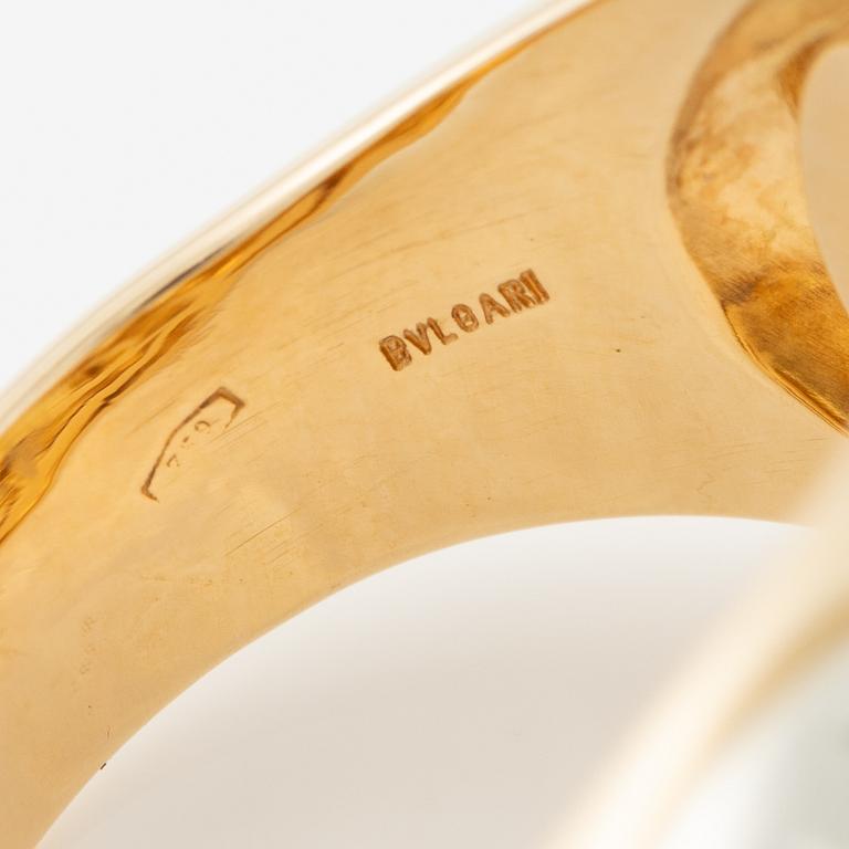 Bulgari, ring, "Pyramid", 18K gold with citrine.
