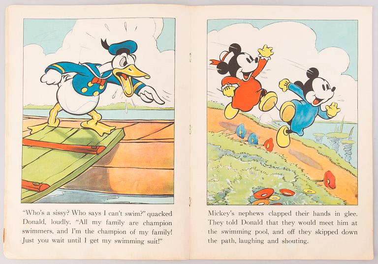 Walt Disney's Donald Duck linen book, number 978, Whitman Publishing 1935.