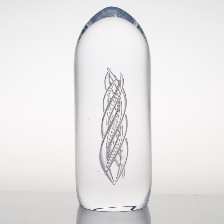 KARI ALAKOSKI, a 'Twist' glass sculpture, signed Kari Alakoski 2017. Glass Studio Mafka & Alakoski.
