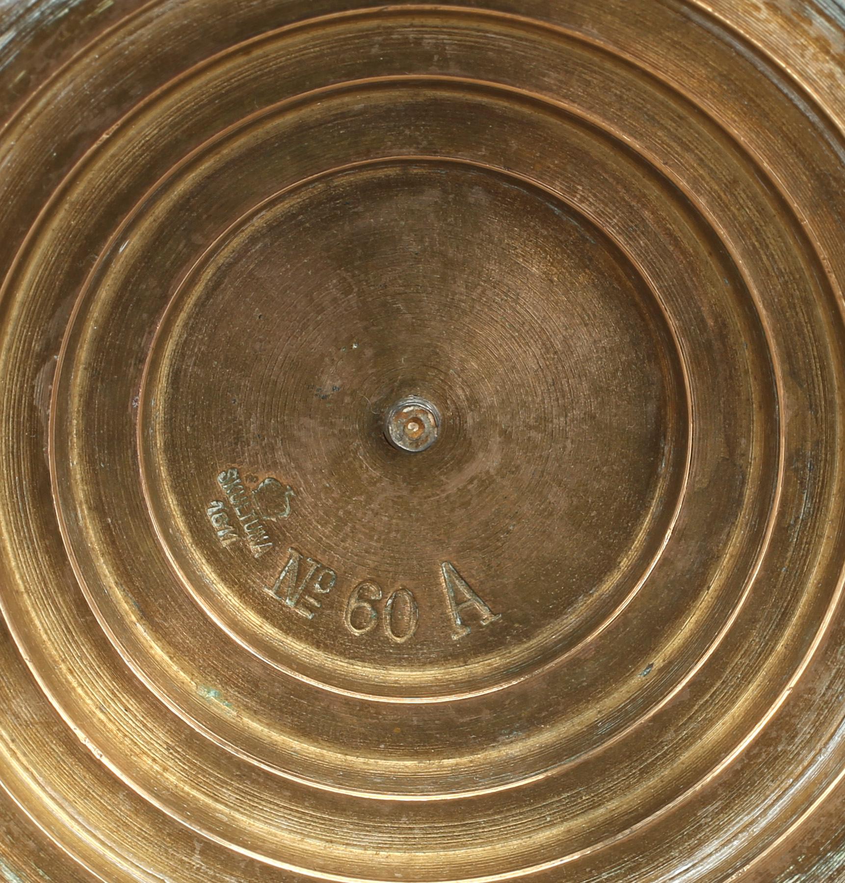 CASSOLETTER, ett par, mässing, no 60 A, Skultuna, 1900-tal.