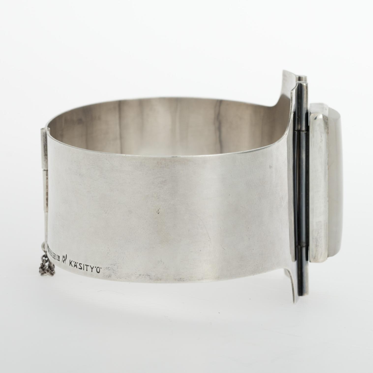 Mauno Honkanen, BRACELET, silver, snow quartz, Mauno Honkanen, Tillander 1962.