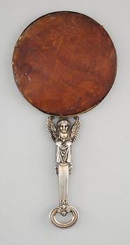 HANDSPEGEL, silver, sannolikt Frankrike, 1900-talets första hälft.