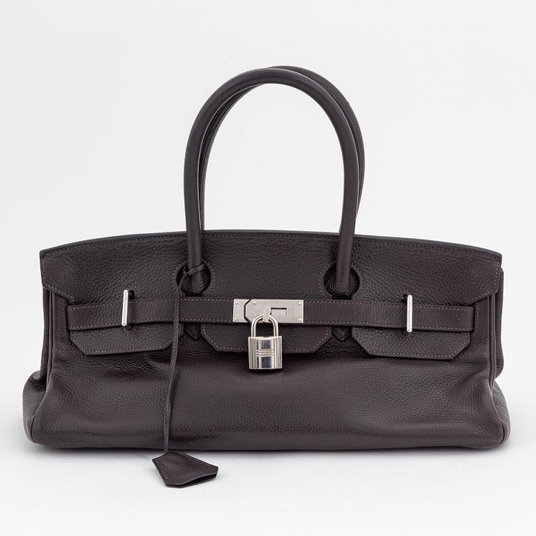 Hermès, a chocolate brown Clemence leather 'JPG Shoulder Birkin Bag', 2006.