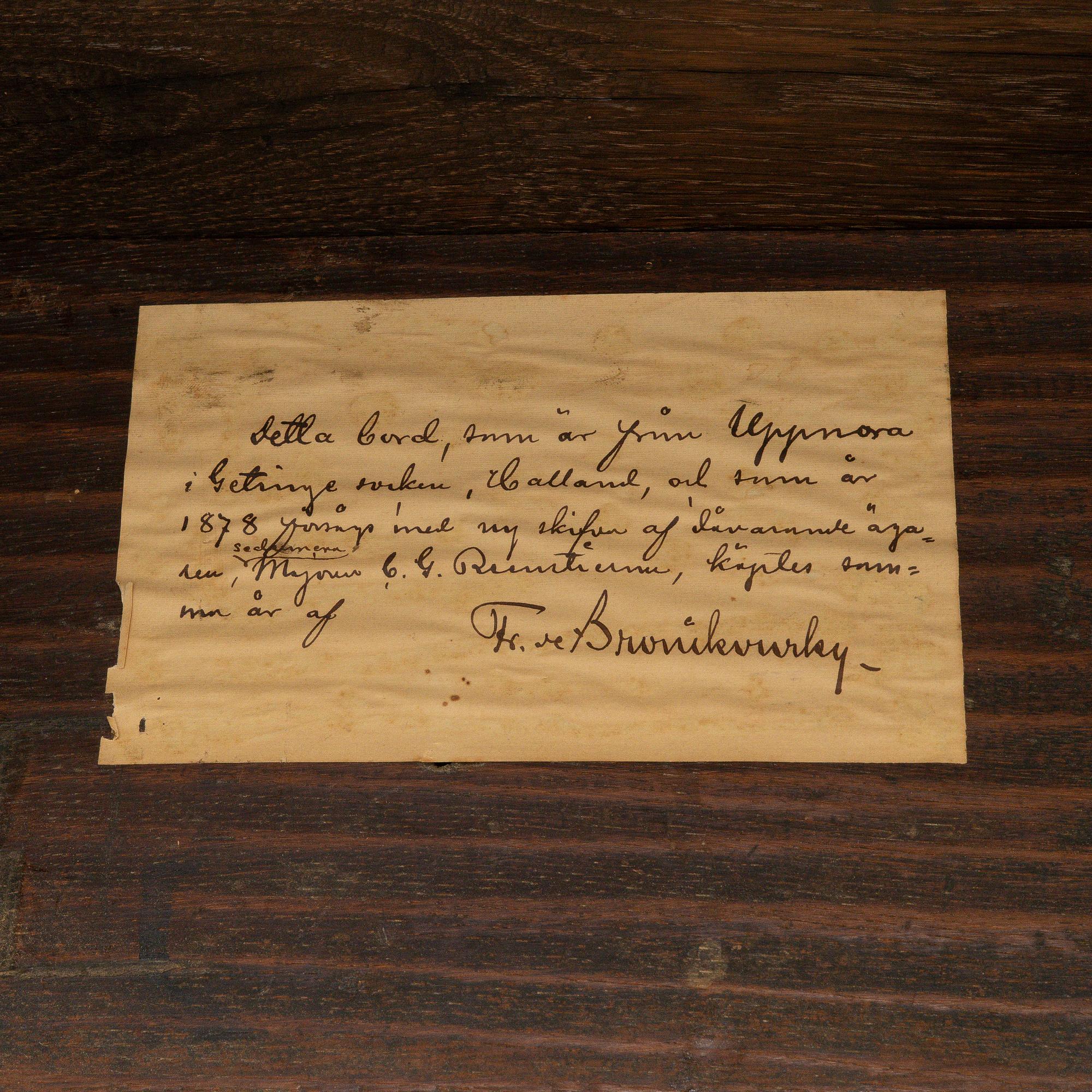 A Swedish provincial table, dated 1792.