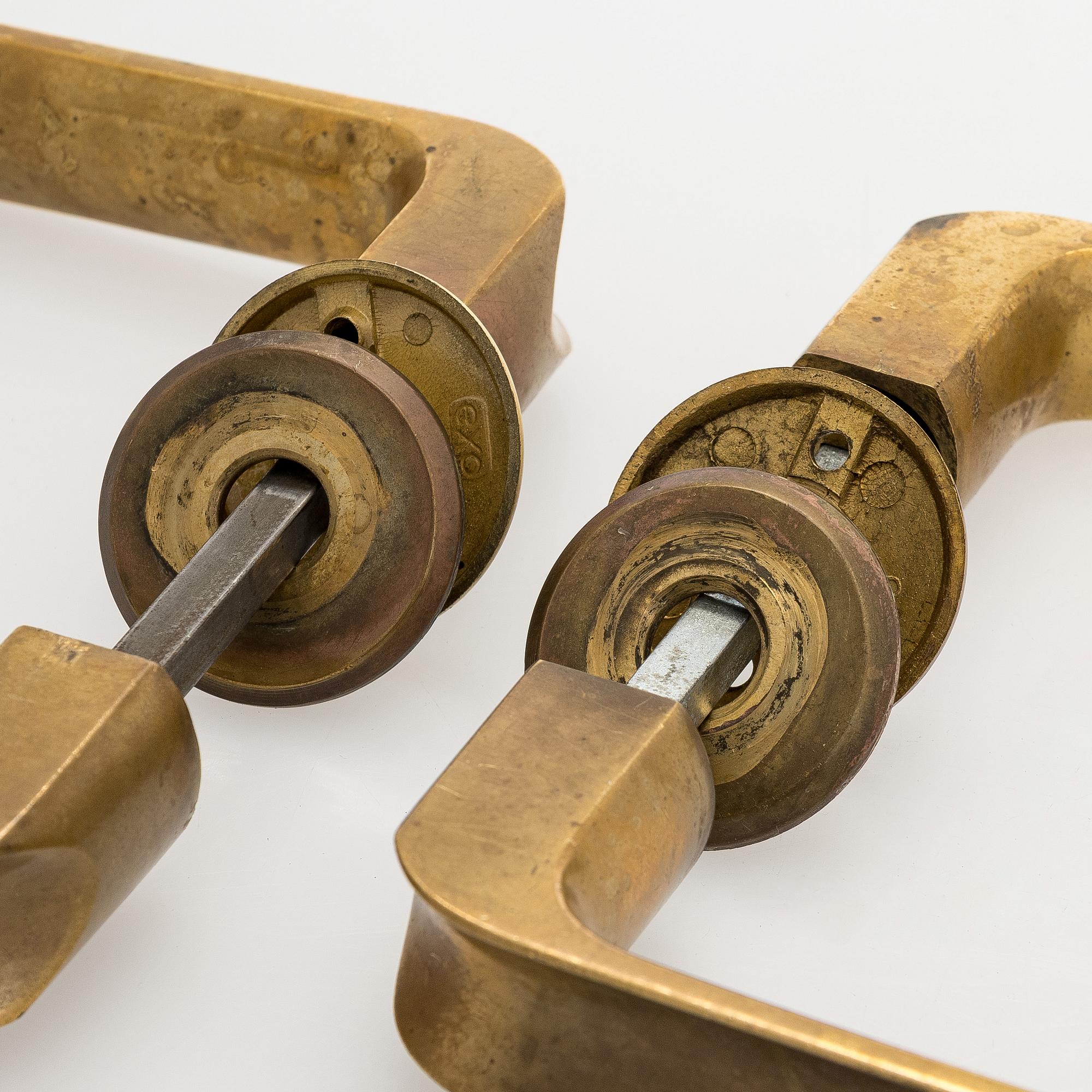 Ilmari Tapiovaara, Five pairs of door handles, for Oy Excelsior Ab (EXO), Designed 1981.