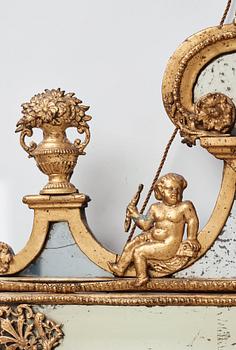 A Swedish Baroque mirror by Burchardt Precht,(active in Stockholm 1674-1738), early 18th century.