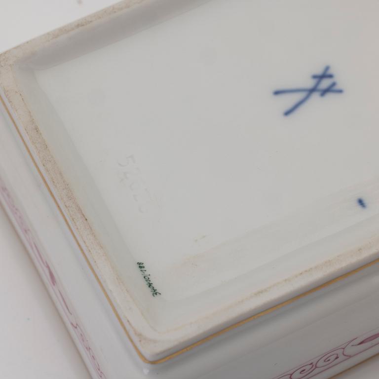 Meissen, Terrin samt lockask, porslin, 1900-tal.