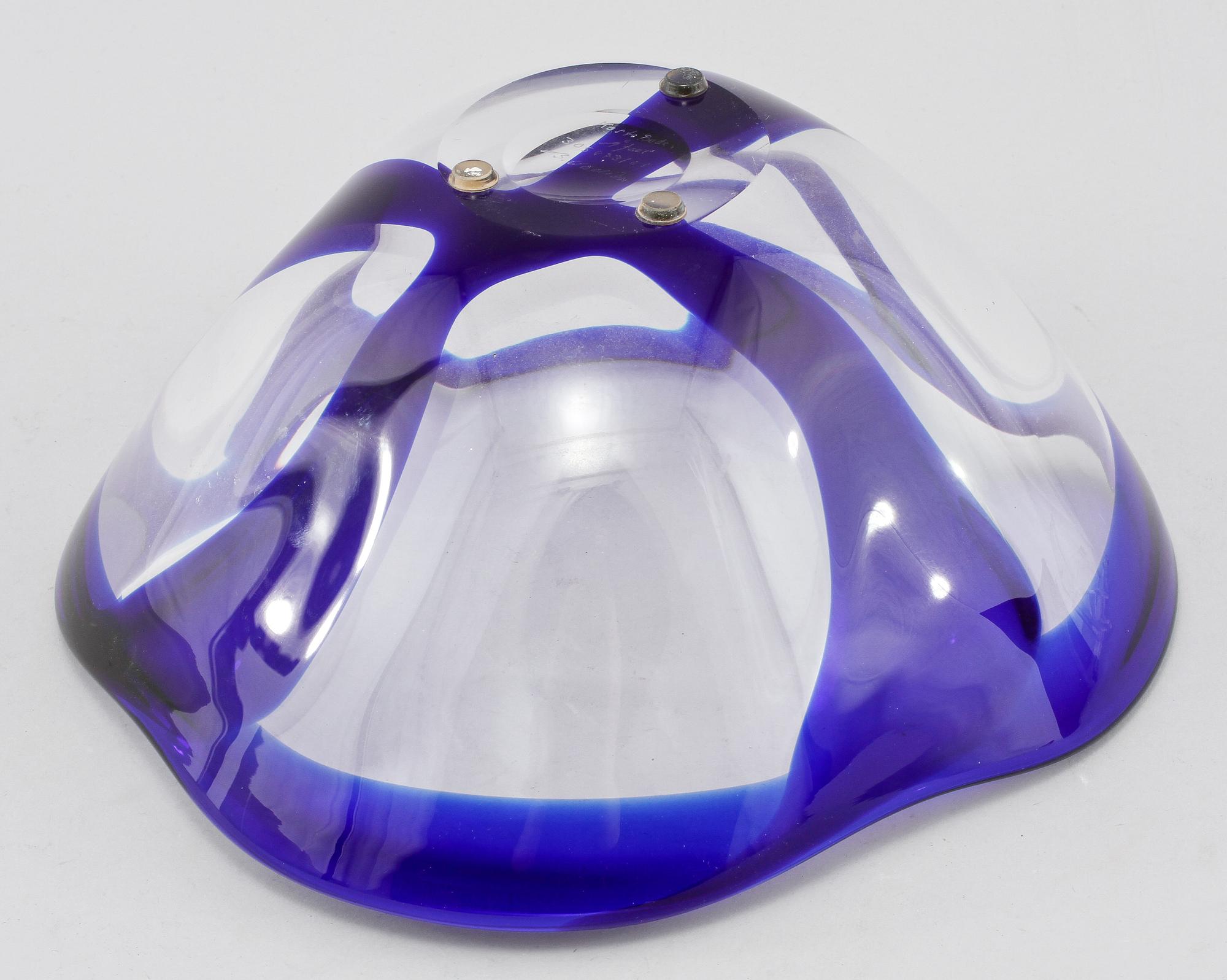 SKÅL, glas, Bertil Vallien, Kosta Boda Åfors, signerad,  1900-talets sista kvartal.