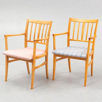 Carl Malmsten, armchairs, 4 pcs, "Herrgården".