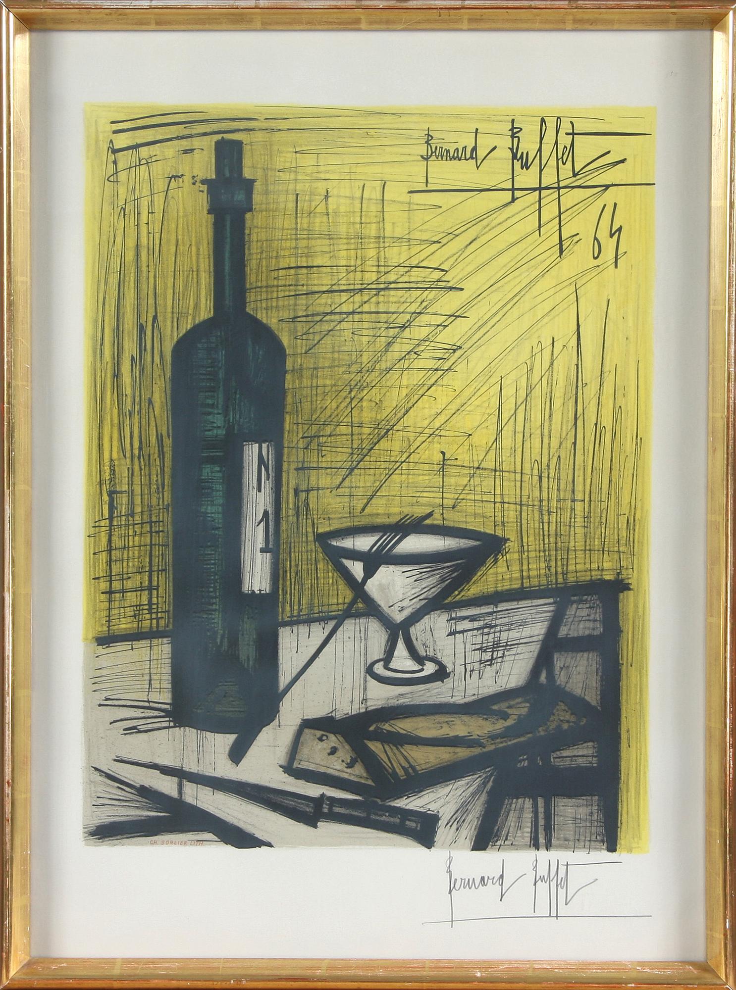 BERNARD BUFFET, färglitografi, sign samt dat 64.