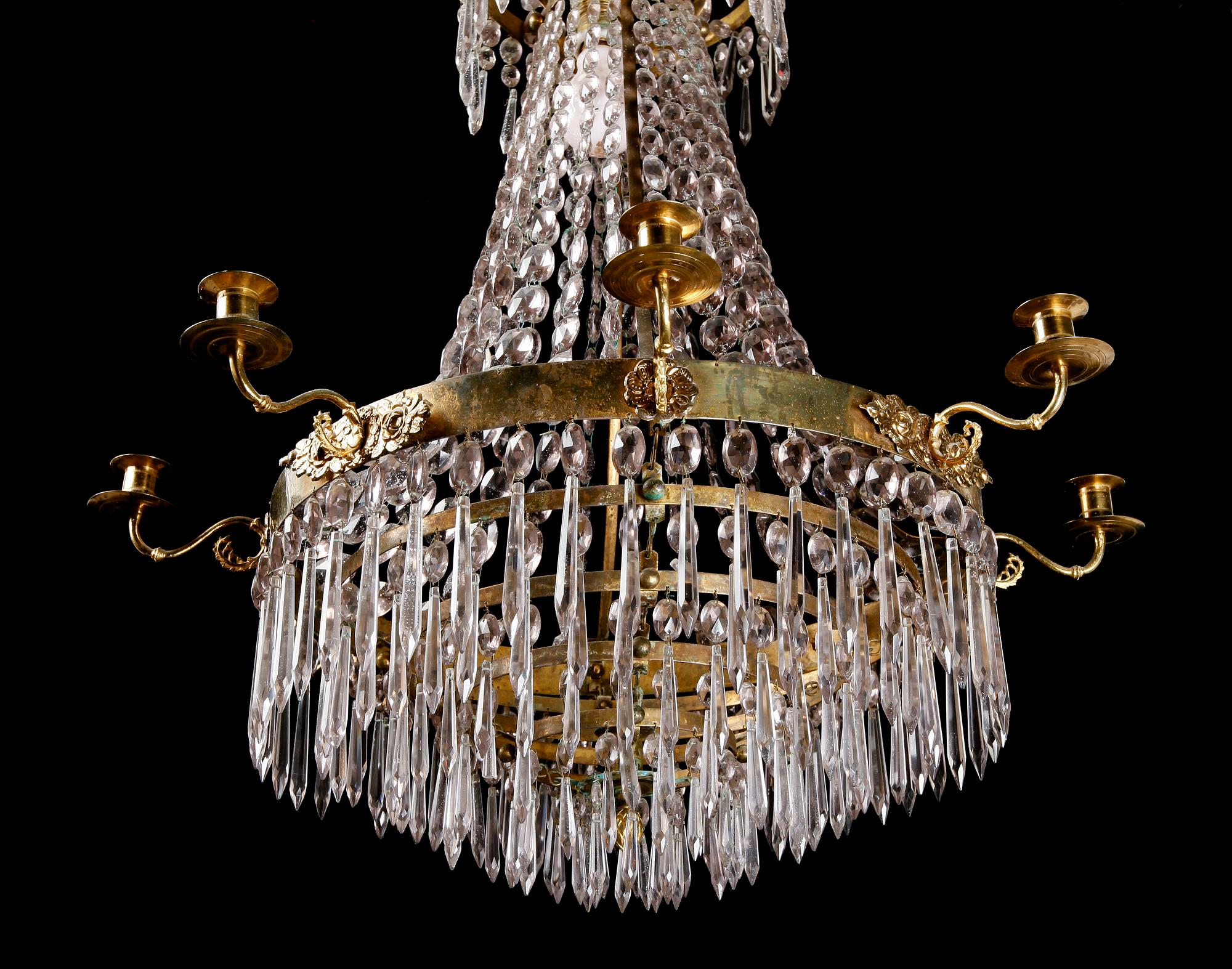 LJUSKRONA, empire, tidigt 1800-tal. H ca 85.