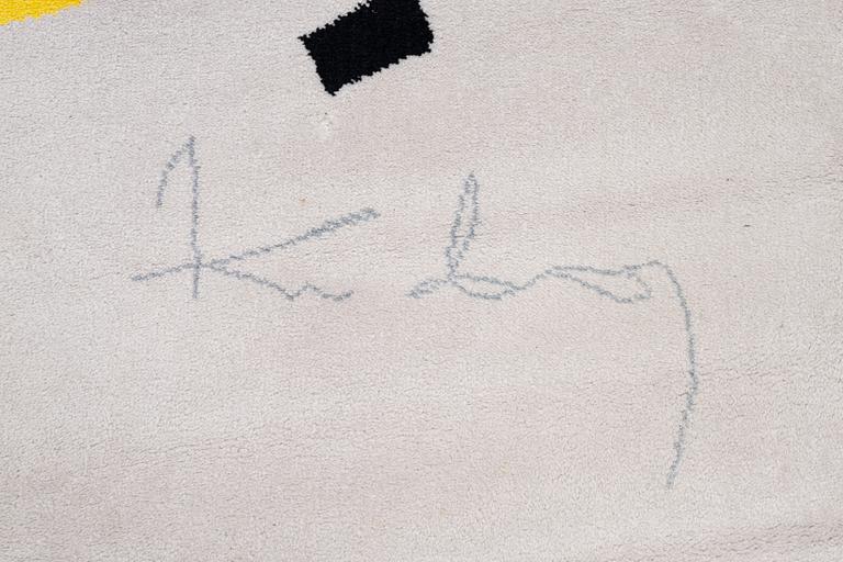 Wassily Kandinsky, efter. Matta, tuftad, "Small Worlds I",  Ege Art Line, Ege Axminster, Danmark, 1988, ca 330 x 245 cm.