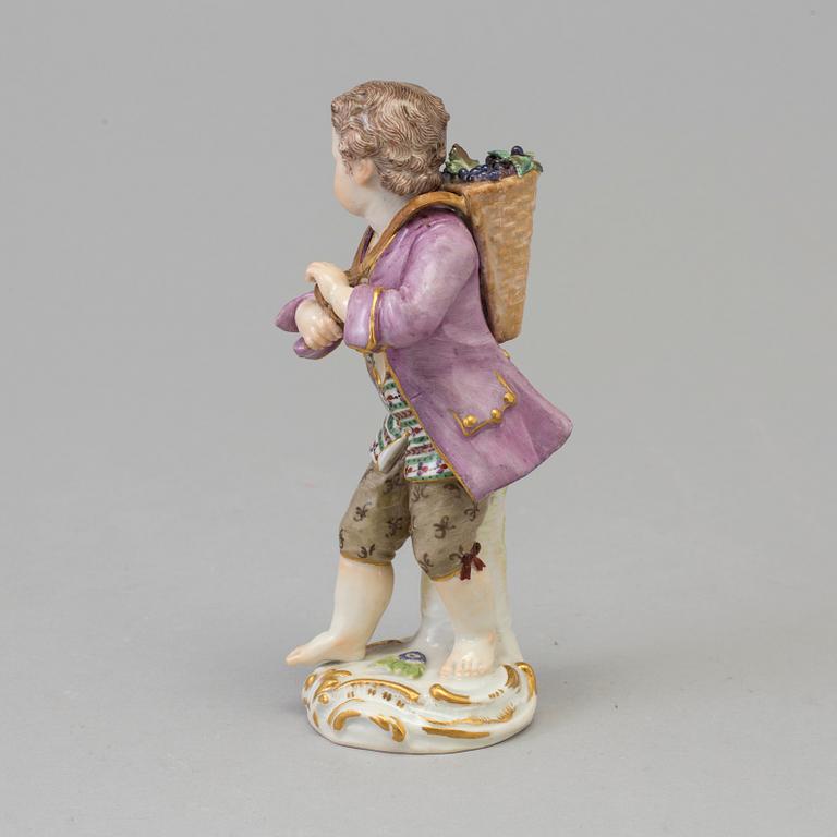 FIGURIN, porslin. "Hösten". Meissen, Tyskland, 1920/30-tal.