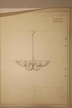 Hans Bergström, takkrona, ateljé Lyktan, Åhus 1930-40-tal.