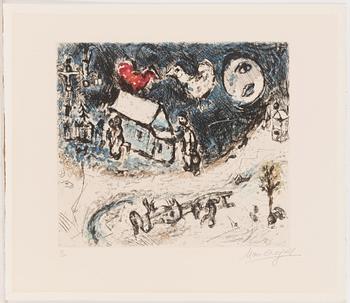 Marc Chagall, "Les coqs sur le toit".