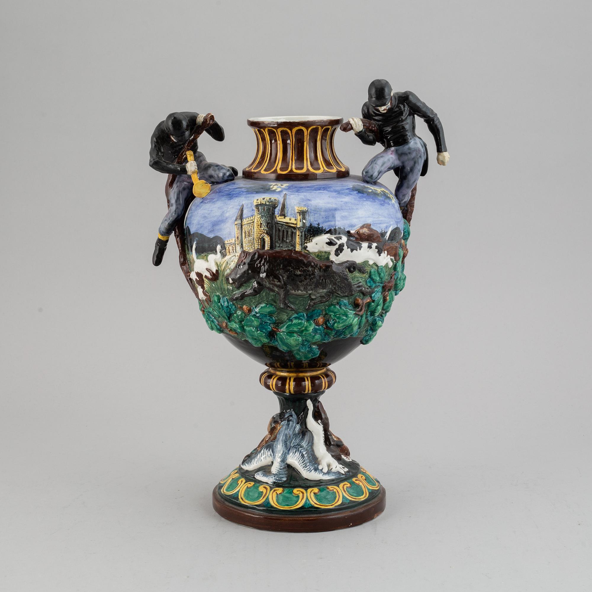 A Gustafsberg ceramic vase, late 19th Century.